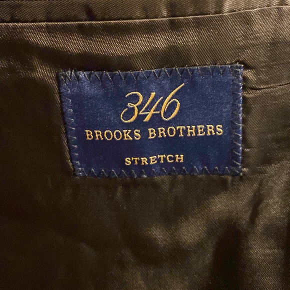 NWT Brooks Brothers - Brown & tan small houndstooth pattern wool blazer … - Picture 7 of 9